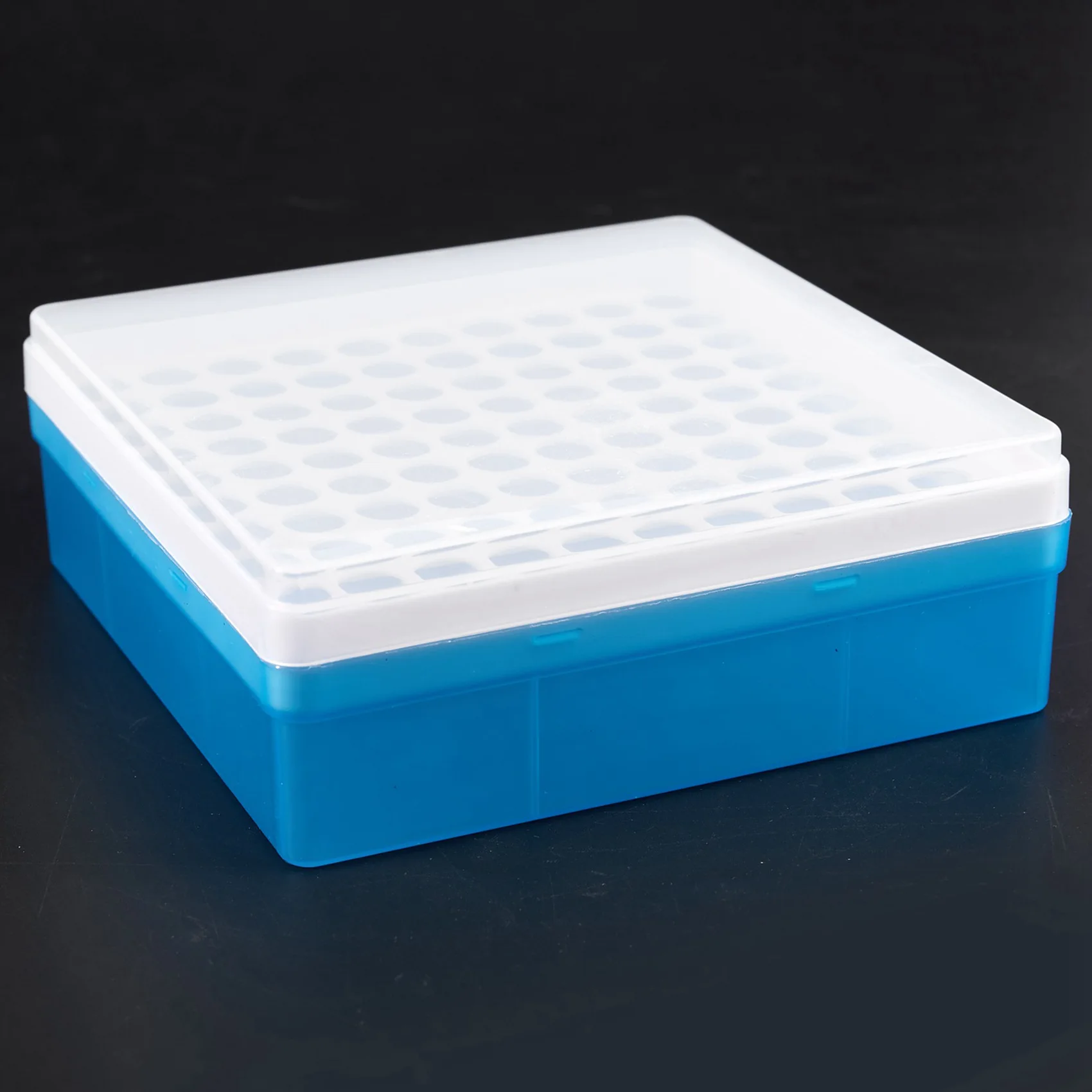 Boîte de rangement pour tubes de centrifugation de laboratoire Ingenious-6X en plastique carré, 100 positions, 1,5 ml