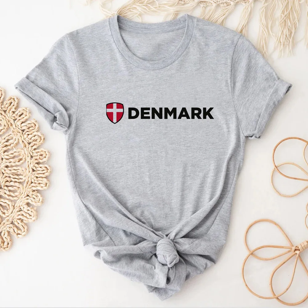 Denmark t shirt women Y2K Japanese top female Japanese anime funny clothes