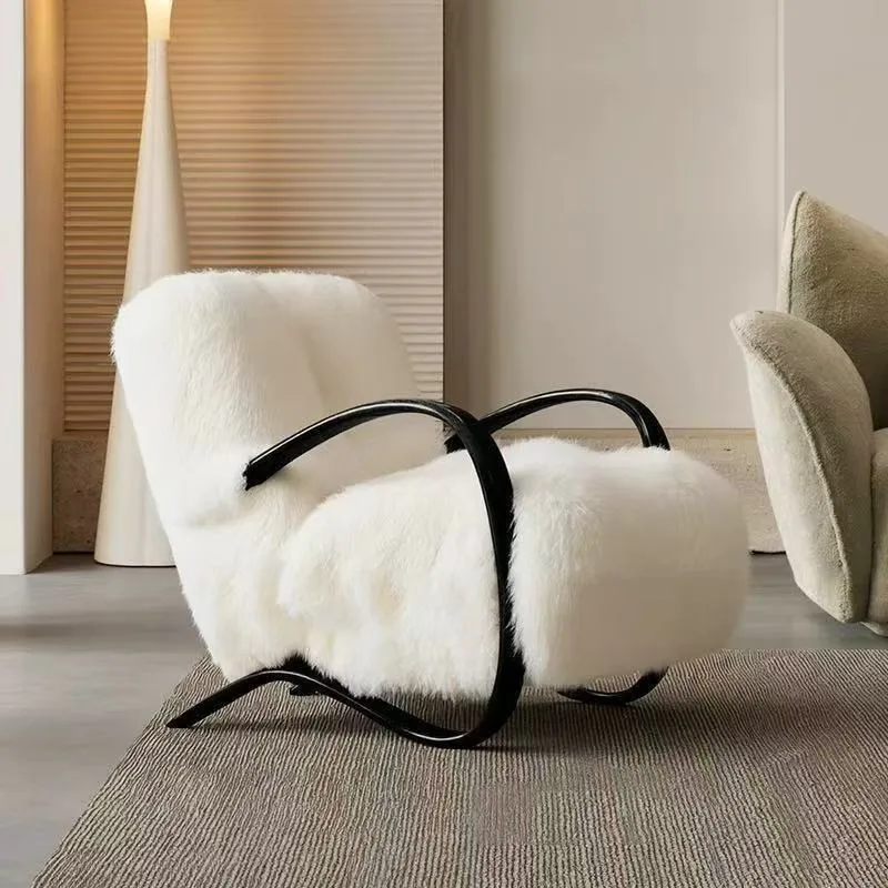 

Medieval casual fabric, plush single sofa chair