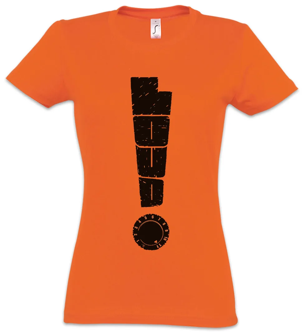 Camiseta alta para mujer Musik Dance Techno Elektro Electro marca de exclamación Techno