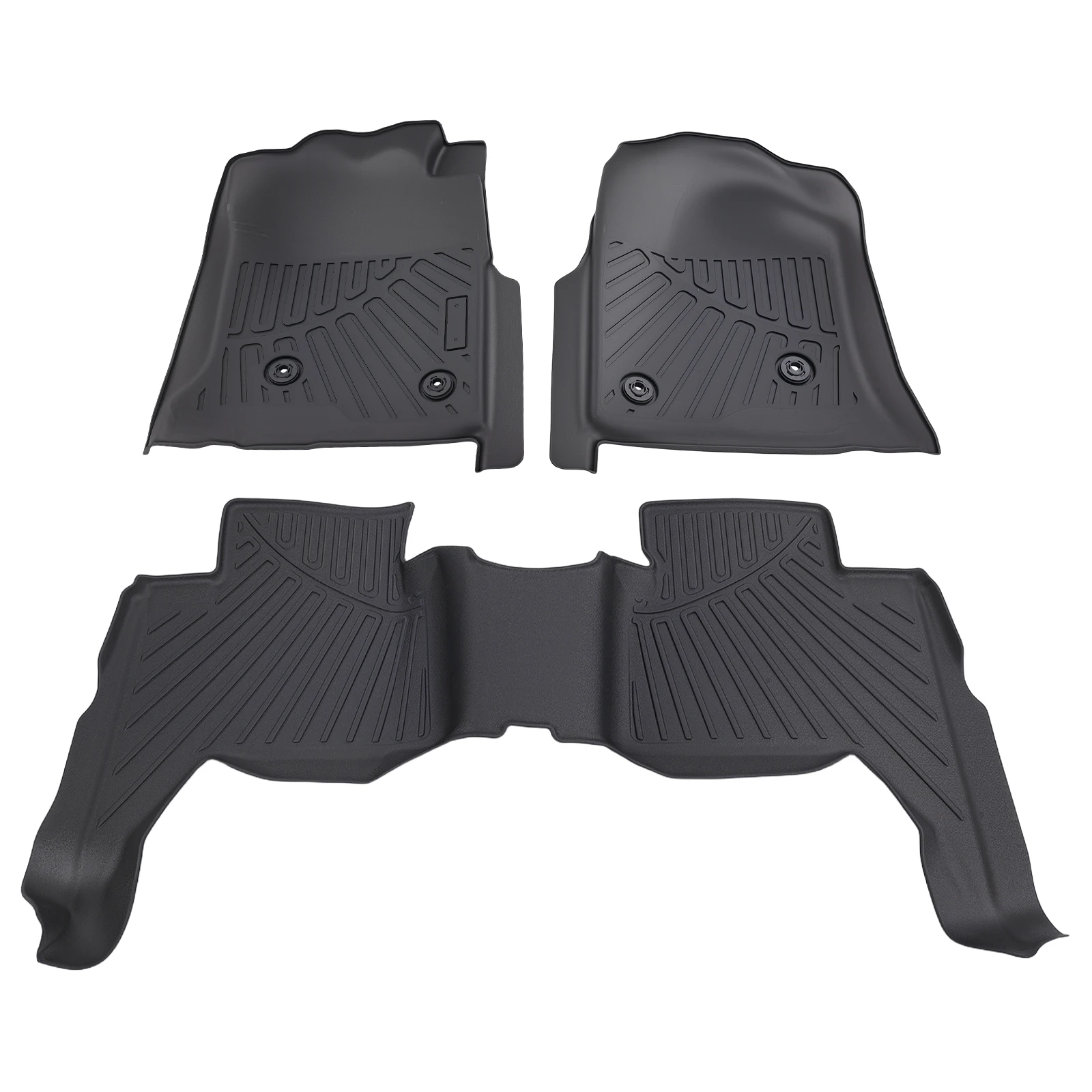 

Carpet Floor Mats for Toyota Tacoma Double Cab 05-15 Black TPE Floor Liners