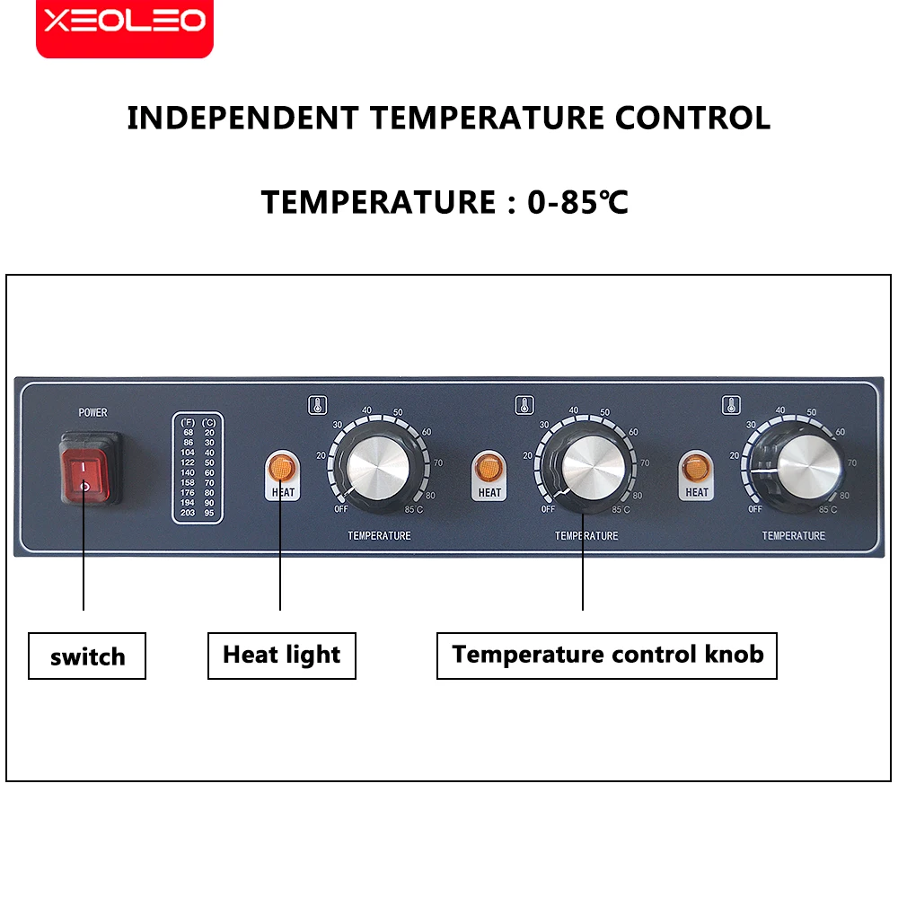 XEOLEO-calentador eléctrico de acero inoxidable para mermelada, botella de leche y Chocolate de Triple cilindro, 240W, para mermelada