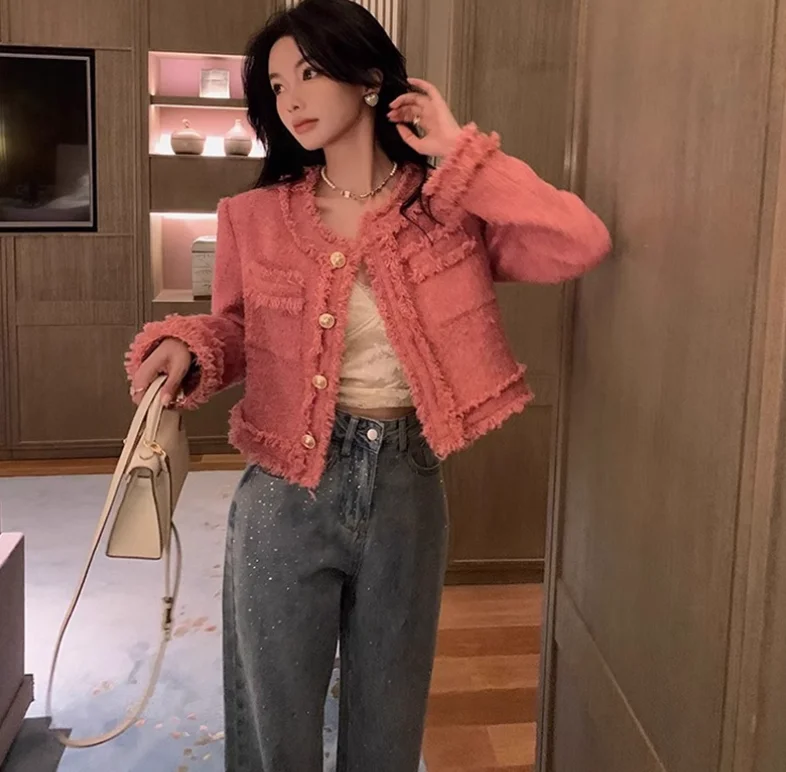 Xiaoxiang Style Jacket for Women In Spring and Autumn French High-End Feeling Small and Exquisite Short Tassel Jacket