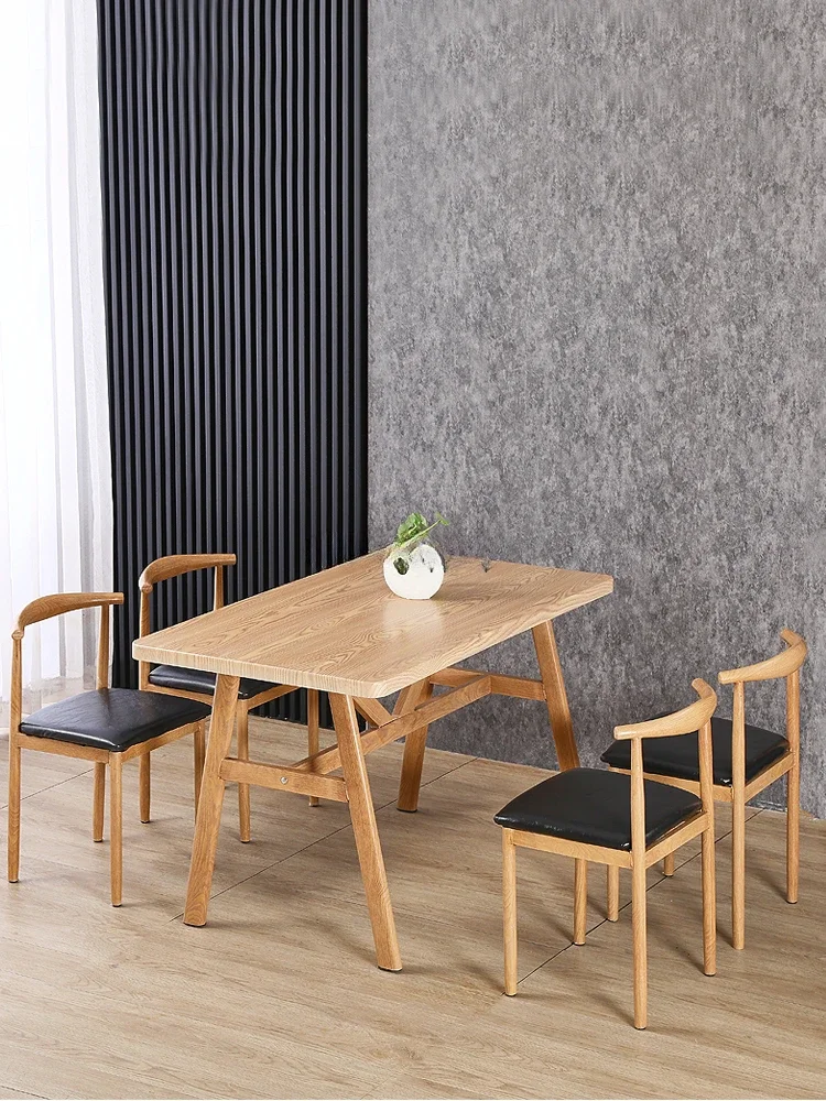 Fast Food Table and Chair Combination Industrial Style Snack Restaurant Table