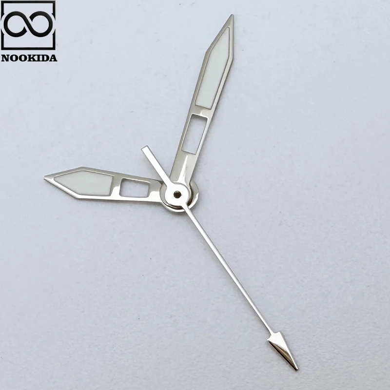 NOOKIDA NH35 เงินขัดมือสีเขียวส่องสว่าง Fit NH35 อัตโนมัตินาฬิกาอุปกรณ์เสริมอะไหล่