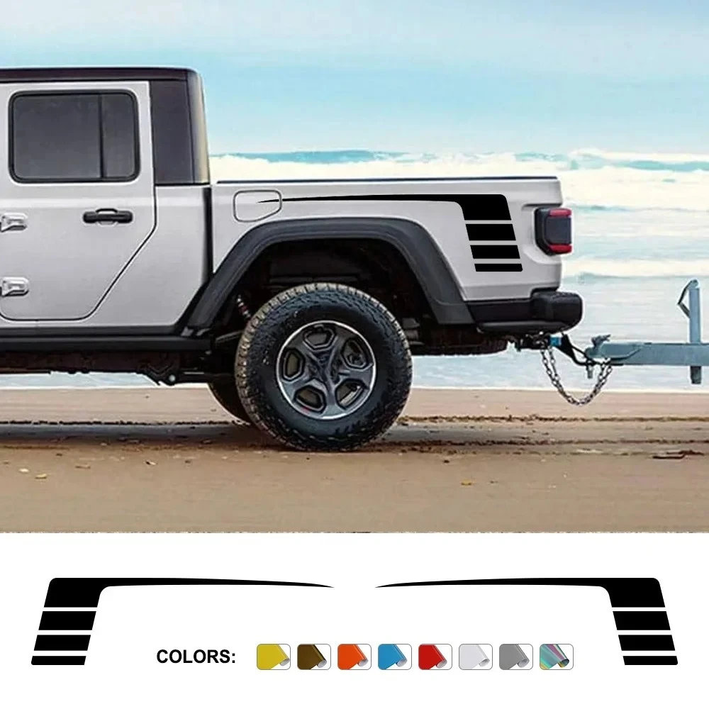 

Наклейки на боковые части автомобиля, графические полосы для заднего багажника, декоративные виниловые наклейки, аксессуары для автотюнинга для Jeep Gladiator