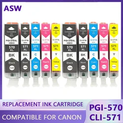 PGI-570XL CLI-571XL PARA Pixma TS 5055 9055 5050 5051 5052 5053 cartucho de tinta de Impressora pgi570 cli571 pgi-570 refil de tinta cheio