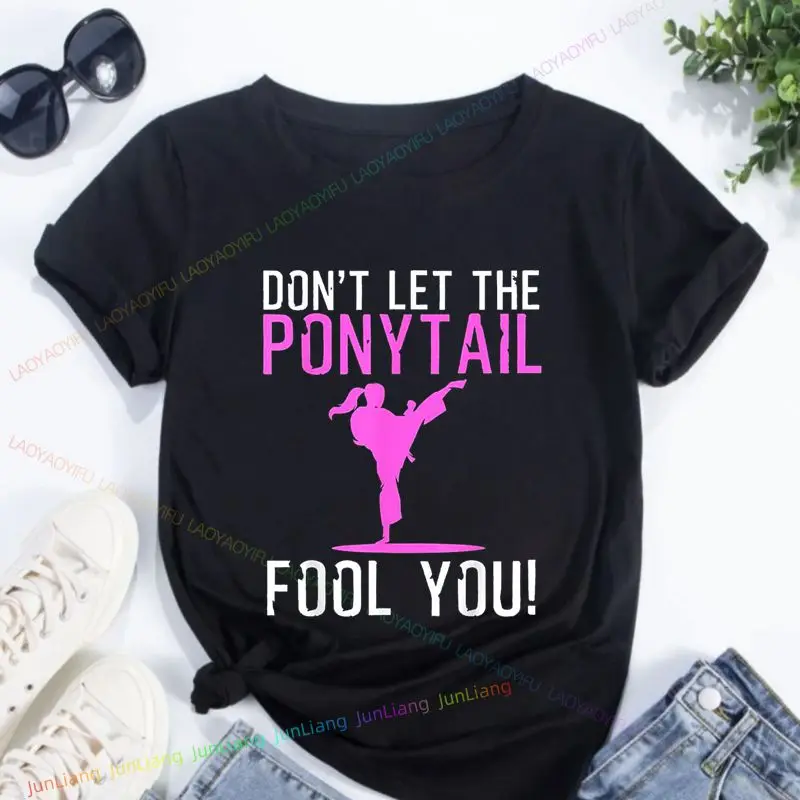 My Mom Karate Loose Harajuku T-shirt Summer o collar short sleeve tracksuit fashion casual street wear