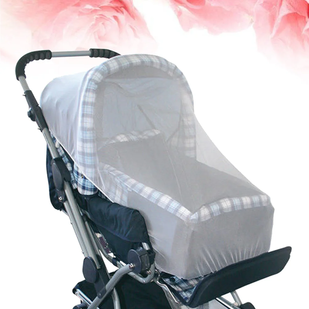 

Breathable Mosquito Net Baby Stroller White Encryption Full Cover Folding Sleeping