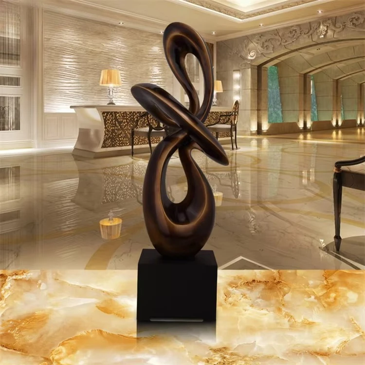 

Modern interior decoration resin music symbol statue decorates hotel lobby
