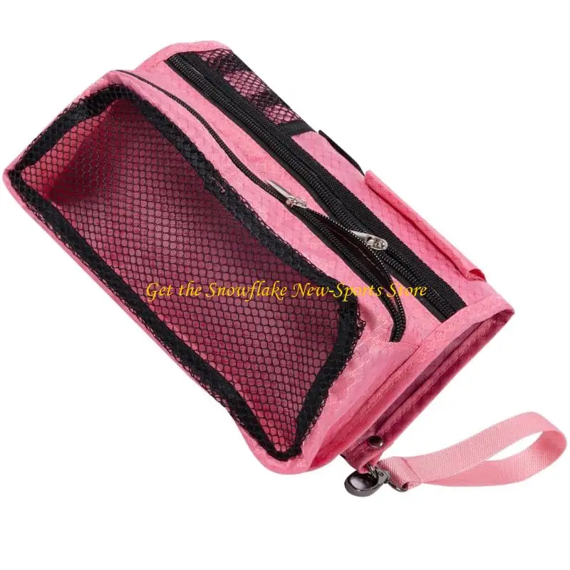 E56D Golf Valuables Bag Golf Bag with Zipper Foldable Golf Pocket Golf Accessory Bag