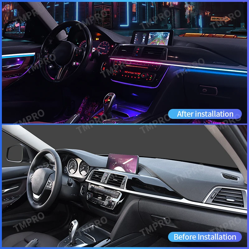 Applicable for 2013-2019 BMW 3 SERIES F30 Ambient Lights Automotive Interior Decoration64 Colors LED Safety assistance systems