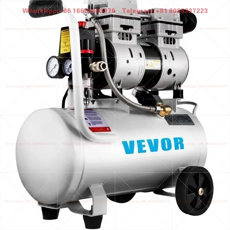 SucceBuy 25/60L Air Compressor 110V/240V Oil-Free Air Compressor 750W1 For Home Repair Tire Inflation Whisper Compressor