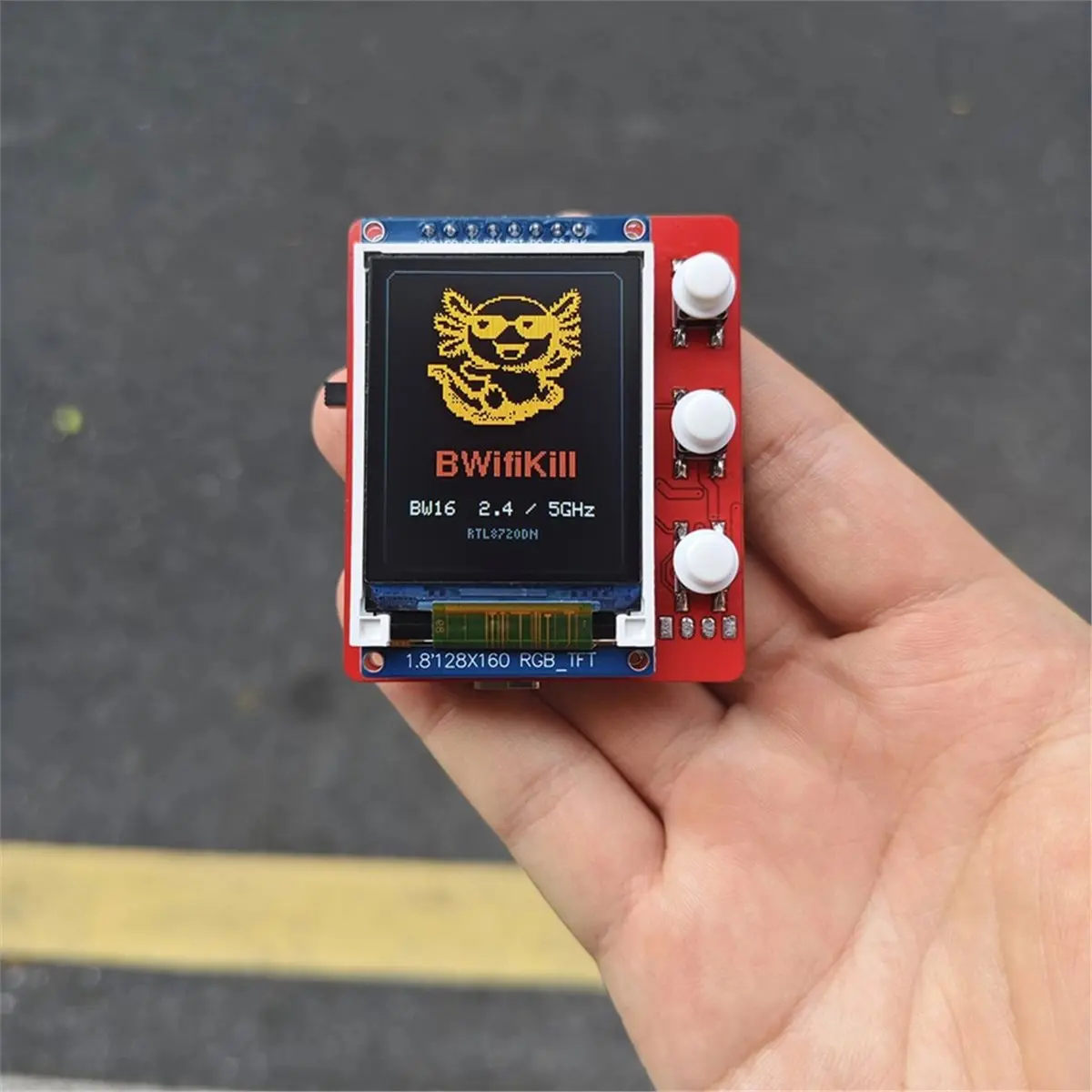 New BWifiKill BW16 RTL8720DN Dual-Band WiFi Development Board 2.4G & 5G Wireless Network Signal Module with TFT Display