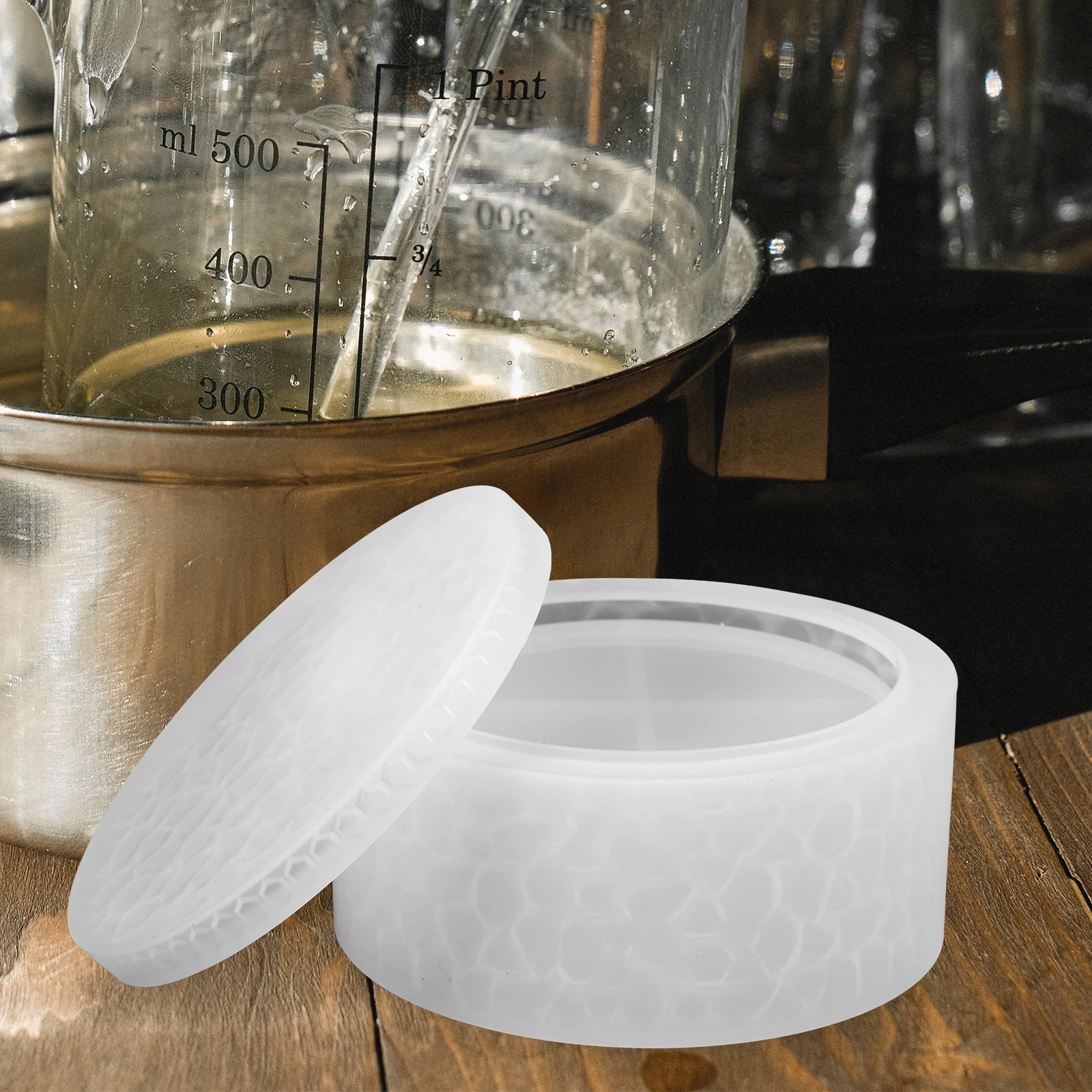 

Crystal Glue Storage Box Round Molds Epoxy Resin Jewelry Casting Silica Gel DIY Crafts Mold Silicone Box Practical Durability
