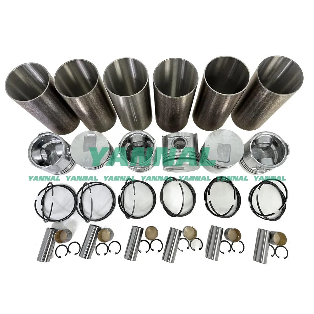 Stock complete Cylinder Liner Kit Suitable For Mitsubishi S6S Engine Parts