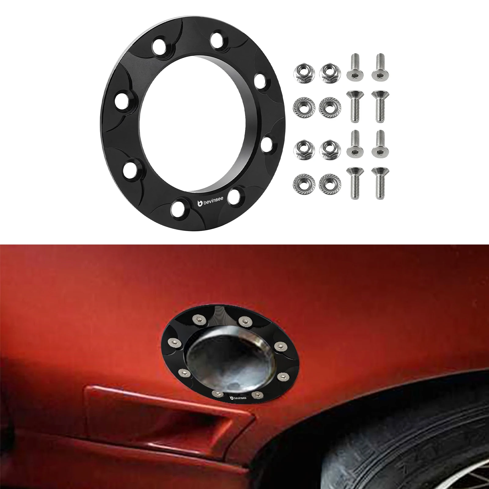 

3 Inch Billet Aluminum Exhaust Bezel Fender Exit/Bumper Exhaust Trim Ring for Chevrolet for Ford For GMC