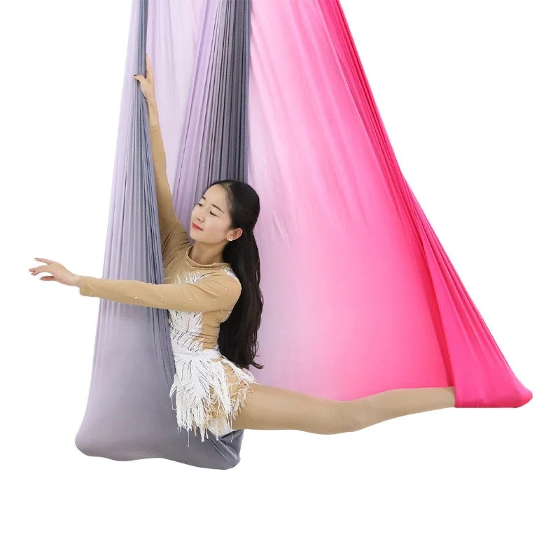 

Gradient Color Anti-Gravity 5m*2.7m Yoga Swing Aerial Yoga Hammock Aerial Silk for Yoga Pilates Exercise