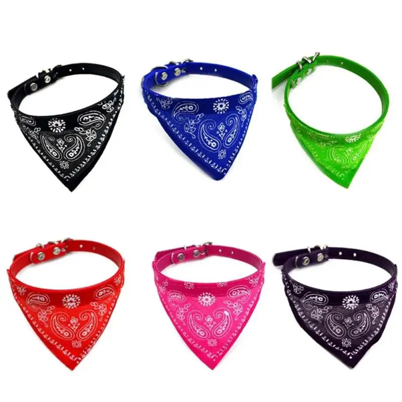 Puppy Scarf Fashionable Durable 7 Colors Available Need Leather Trend Adjustable Pet Scarf Collar Pet Accessories Pu Collar Bibs