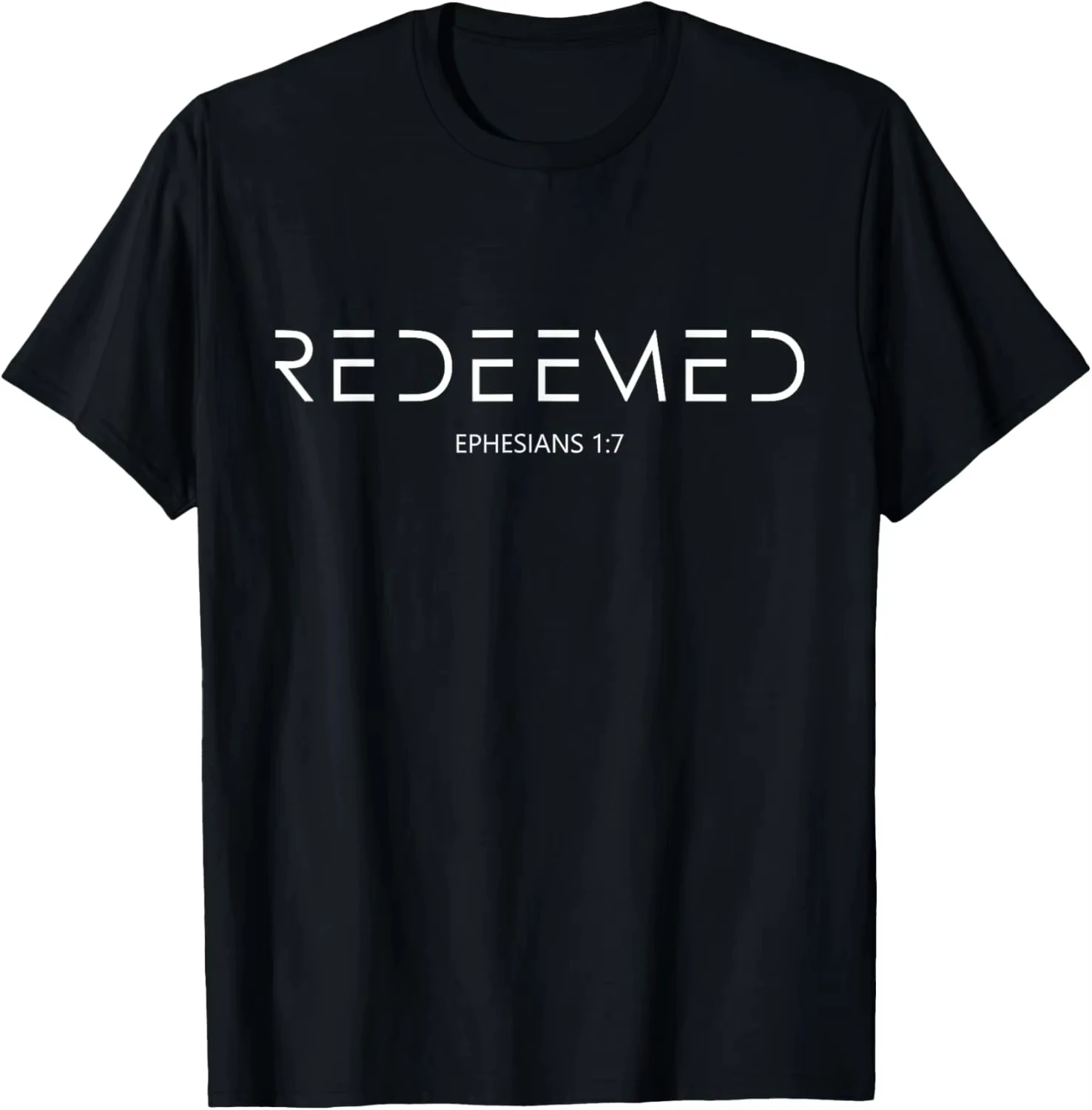 2026 Ephesians 1 7 Christian Bible Verse Redemption Redeemed Men's T-shirt Streetwear Oversize Casual Gif