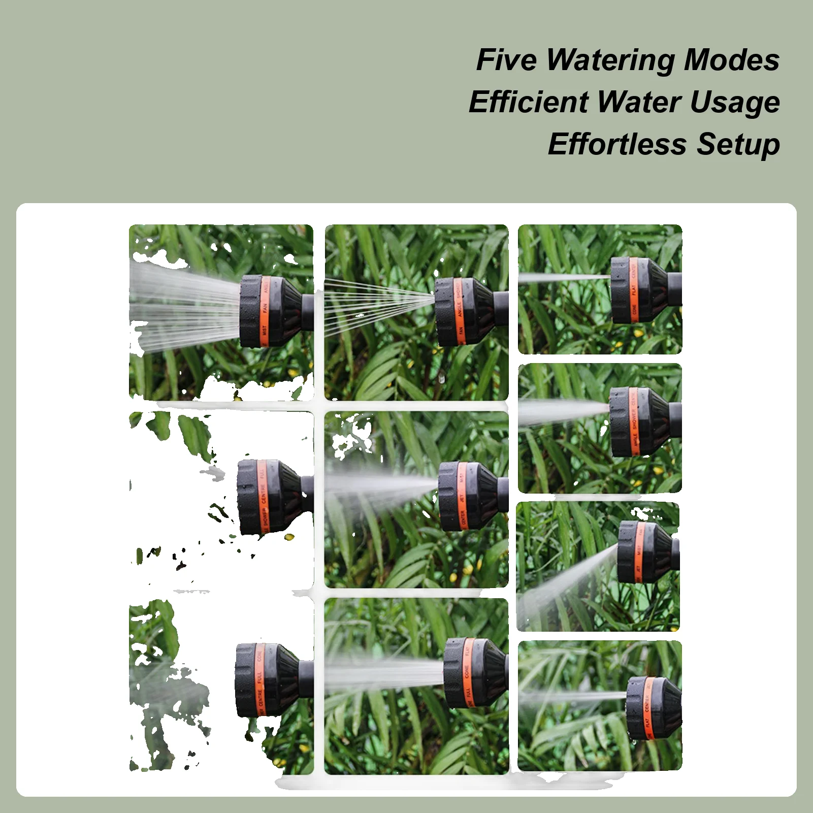 

Насадка для мойки автомобилей с 5 режимами распыления, высоконапорный садовый распылитель для мойки автомобилей, ухода за газоном и растениями