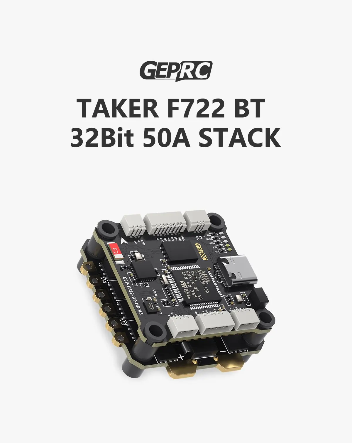 

TAKER F722 BT 32Bit 50A STACK F722-BT-HD V3 FC BL32 50A 96K 4IN1 32Bit ESC