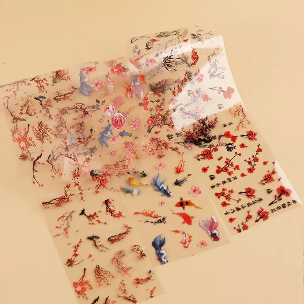 

Ink Painting Chinese Character Nail Transfer Sticker Nail Decoration Nail Art Decor Foil Stickers Chinese Style sticker