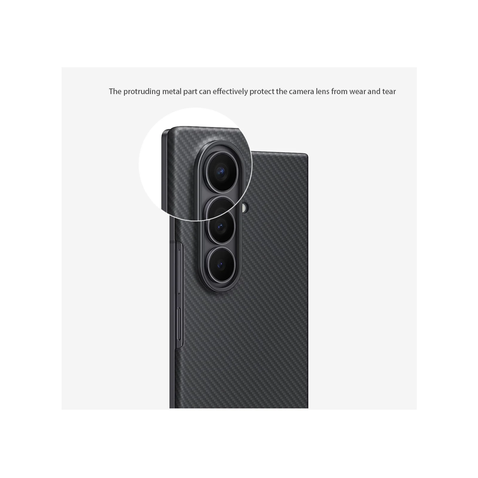 Противоударный магнитный чехол из углеродного волокна для Samsung Galaxy Z Fold7 2025, совместимый с MagSafe, ультратонкий с металлической защитой линз