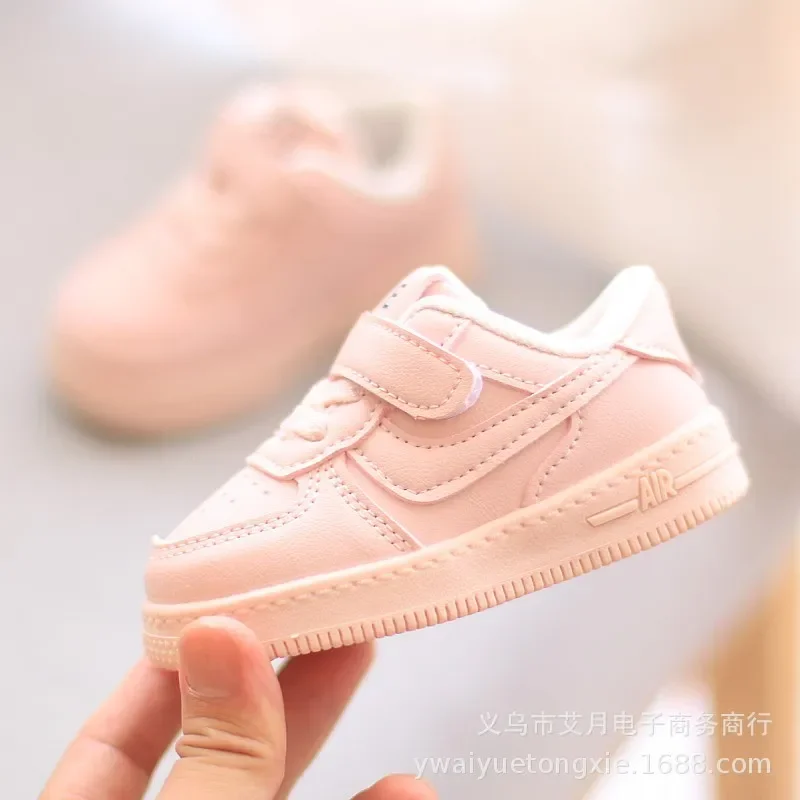 Children Sneakers Boys Girls Leather Low-Top Board Shoes Students Soft Bottom Footwear Kids Running Shoes Baby Casual Footwear