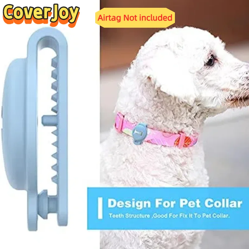 CoverJoy Anti Loss Silicone Case for AirTag Pet Dog Tracking Locator Protective Sleeve Soft Cover with Clip