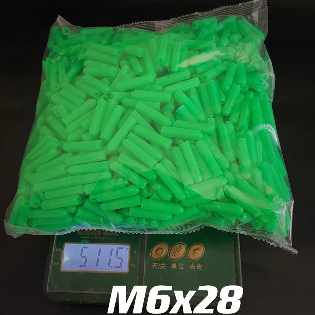 100Pcs Green Nylon Wall Anchor Plug M6 M8 Plastic Expansion Tube for Drywall Fixing