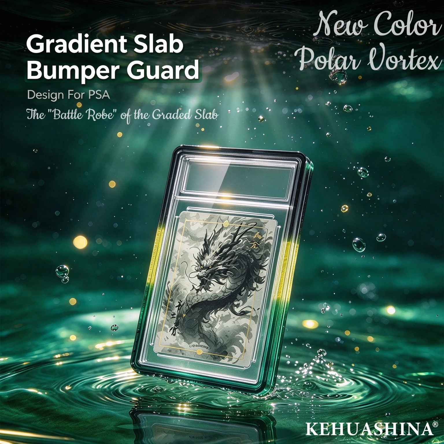 TPU Slab Bumper Display Case Holder Protector Guard with Clear Back for PSA BGS 35PT Graded Cards TCG Sports Glitter Gradient