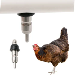 20 Pcs Stainless Steel Chicken Rabbit Nipple Drinkers 360 Degree Nipple Drinker  Poultry farms Poultry Feeding Equipment