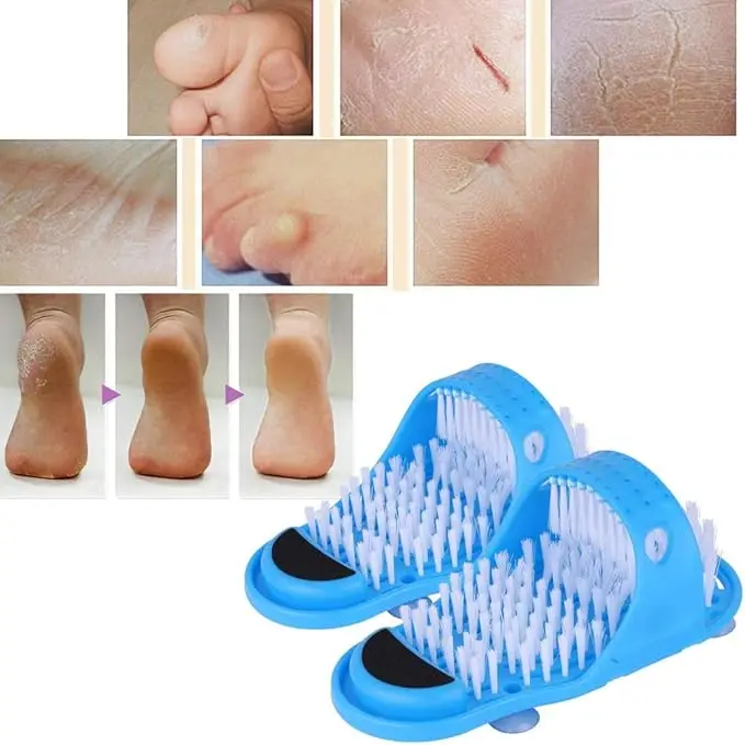 2-Pack Foot Cleaning Brush Massager Scrubber Foot Cleaner Bath Brush Suitable for Shower Spa Massage Floor Slippers for Exfoliating and Cleaning Feet
