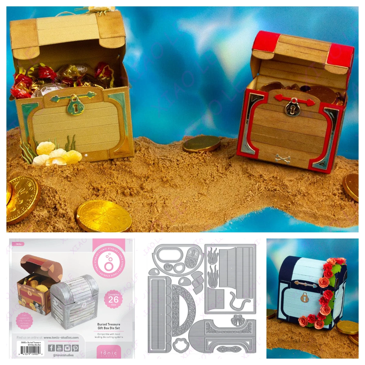 

Tonic Buried Treasure Box Metal Cutting Dies Decorating Scrapbook Diy Paper Card Album Mould Embossing Craft 2025 Cut Dies