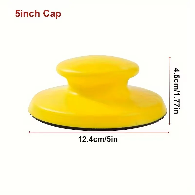 5Inch Round Manual Sanding Blocks with Backing for Interchangeable Sandpaper, Suitable for Polishing Car Bodies, Home Crafts