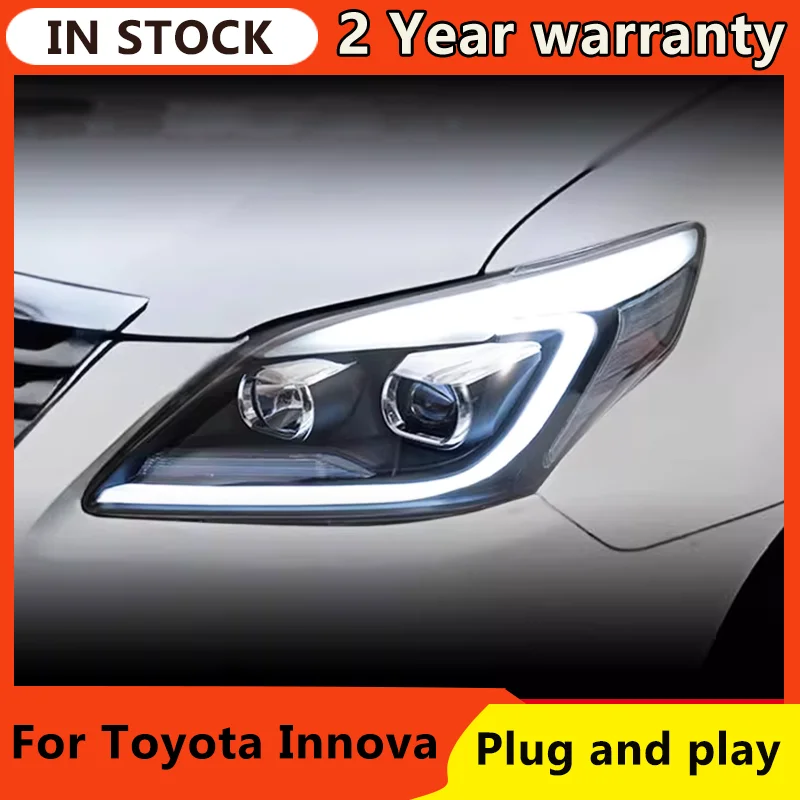 

Full LED Head Lamp for Toyota Innova Crysta Lamp 2012 2013 2014 2015 LED DRL Dynamic turn signal Headlight LED Lens Front Lamps