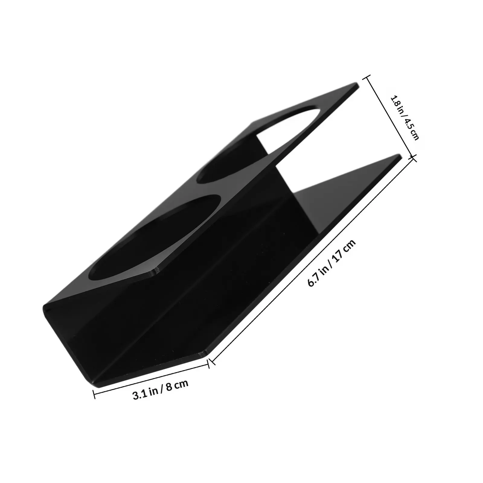 Acrylic Beverage Display Stand 2-Slot Cup Holder Lightweight Sturdy Easy Assembly for Hotel Room Office Kitchen Desktop Display