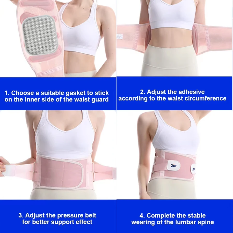 Back Brace for Lower Back Pain,Adjustable Knitted Belt,Breathable Mesh Design with Lumbar Pad For Herniated Disc,Sciatica