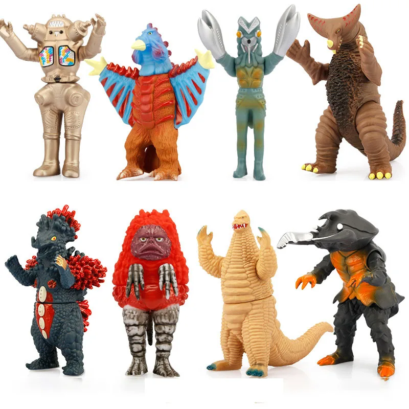 6 inches 12pcs Ultraman Monster Soft rubber Toys Red King King Joe Gomorra Set combination action figure