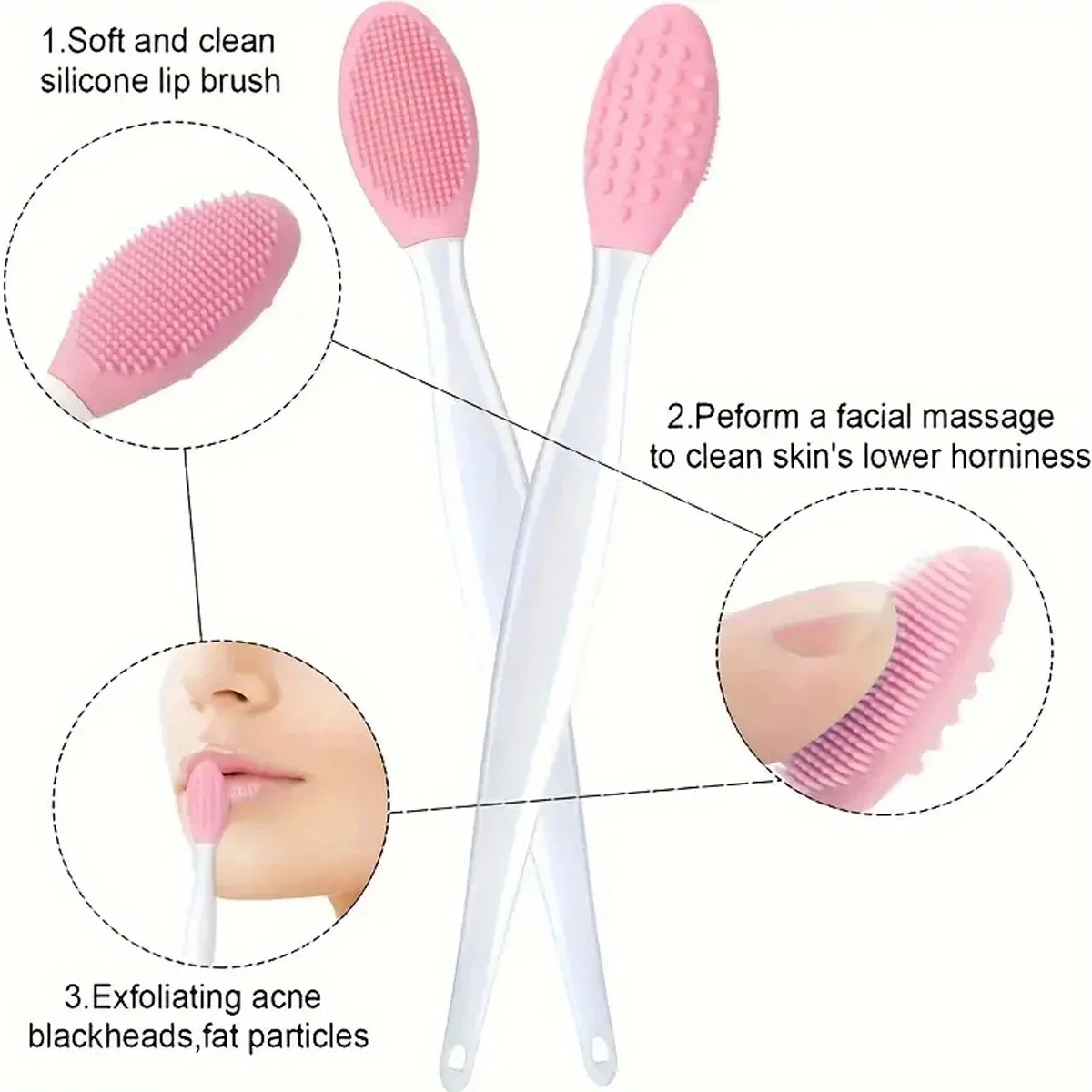 1PC Dual-Sided Nose Exfoliating Brush Deep Cleansing Skin Care Tool for Soft Smooth Nose Skin Suitable for Men and Women