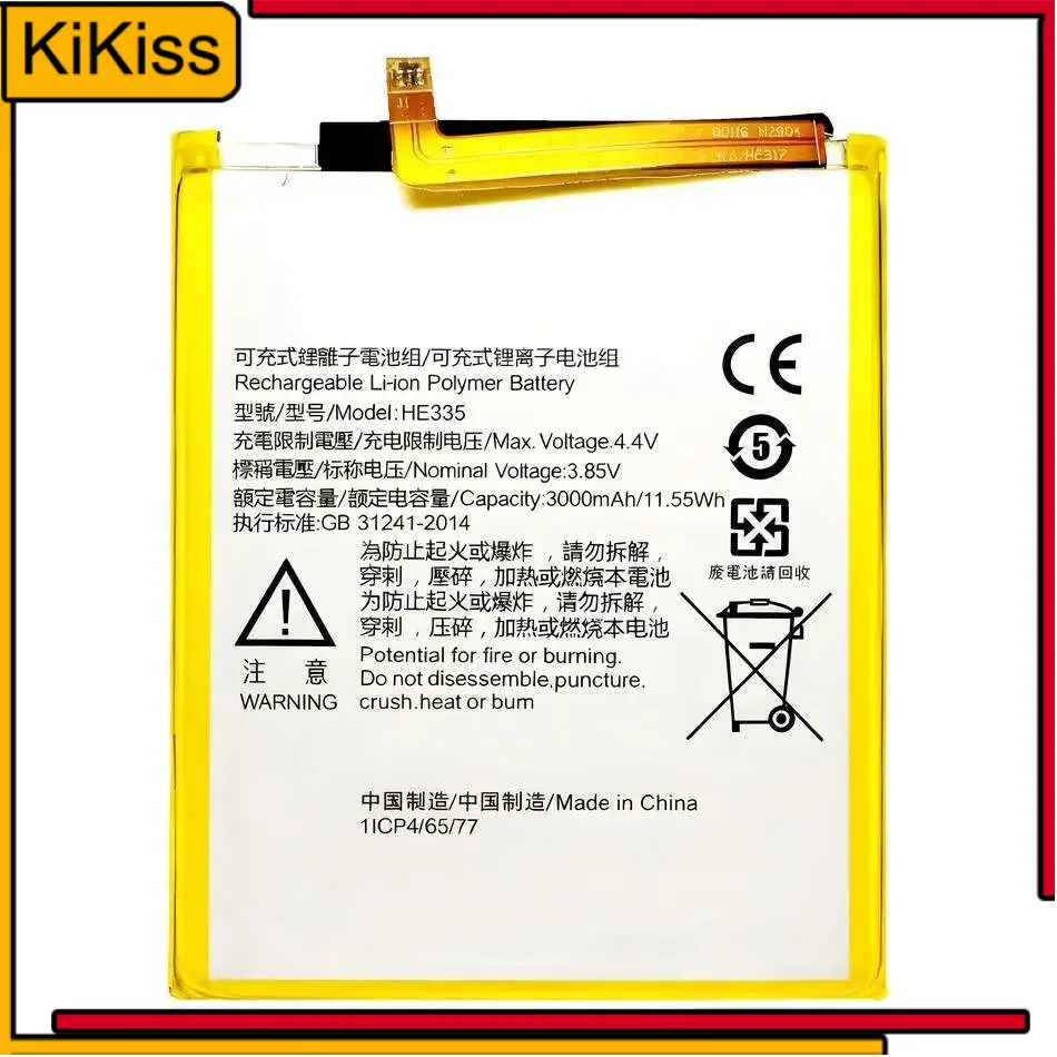 

3000Mah Safe Mobile Phone Battery High-Efficiency For Nokia 6 TA-1000 TA-1003 TA-1021 TA-1025 TA-1033 TA-1039 HE335