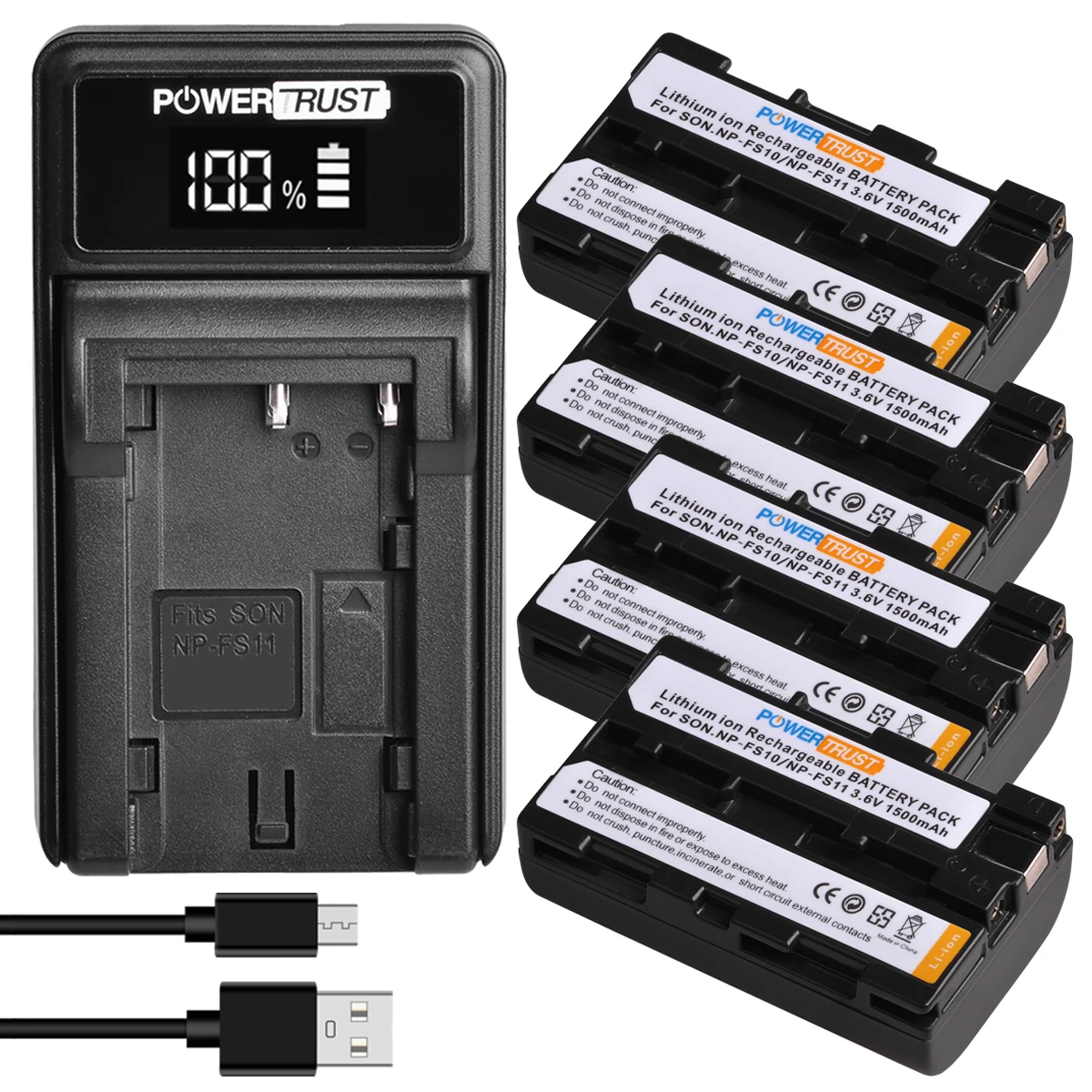 

4x NP-FS11 NP-FS10 NPFS11 Battery and Charger for Sony NP FS11 NP-F10 NPFS10 NP-FS12 FS21 FS31 CCD-CR1 CCD-CR5 DCR-PC1 DCR-PC2