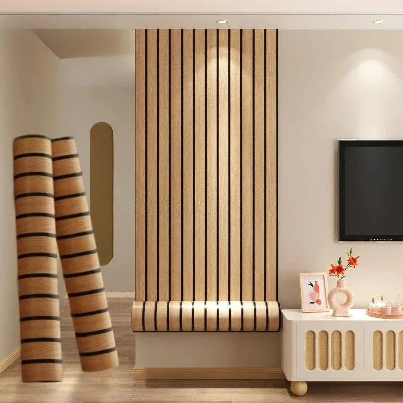 Foam Wood Grain Grille Sticker Thickened PVC Leaves No Adhesive Residue When Peeled Off Suitable For Furniture Refinishing.