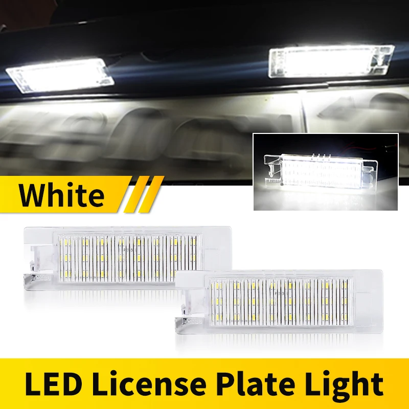 

2PCS For Fiat 500L 199 Punto 188 Chevrolet Camaro Malibu Limited Volt Cruze Hatchback White Led License Number Plate Light Lamp