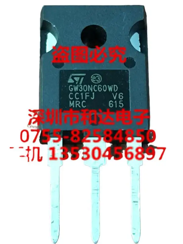 5pcs  STGW30NC60WD  TO-247 600V 30A