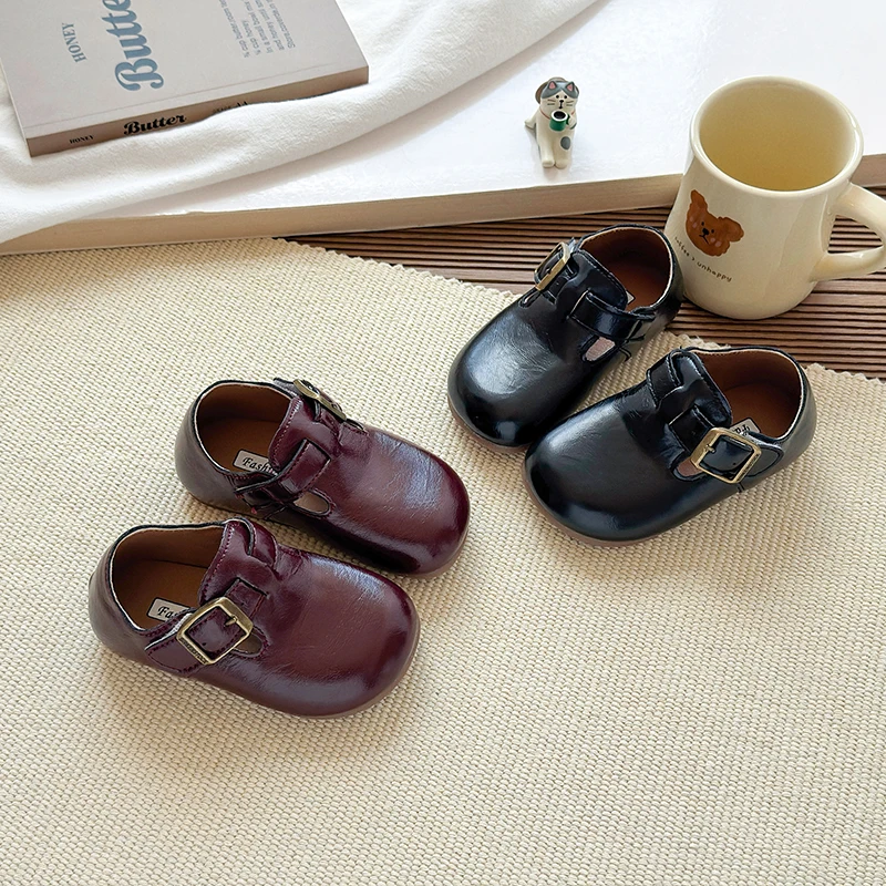 أحذية المشي للأطفال 2025 الخريف موضة جديدة بنين فتاة بولي Shoe حذاء تنوعا الطفل لينة وحيد رقيقة أحذية مشي الطفل