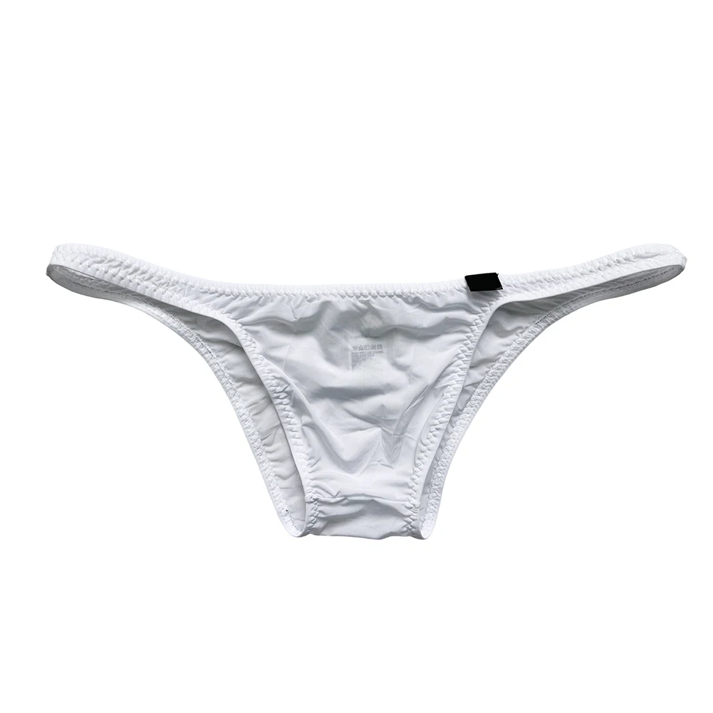 Men Seamless Ice Silk Bikini Briefs Mesh Extreme Men's Panties Sheer High Elastic Low Waist Underwear For Man Very Hot Lingerie