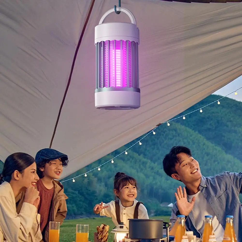Carregamento usb lâmpada mosquito 5v choque elétrico bug zapper mosquito lâmpada luz uv para o quarto acampamento ao ar livre anti mosquito armadilha