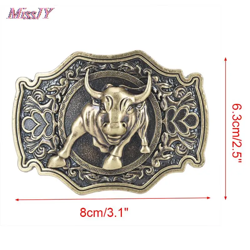 Hebilla de cinturón para hombre, hebilla de cinturón, flor de vaquero occidental, parte inferior de vaca, águila voladora, accesorios de Metal